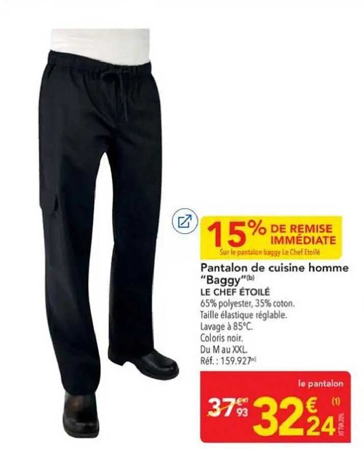 Pantalon de cuisine homme "Baggy"
