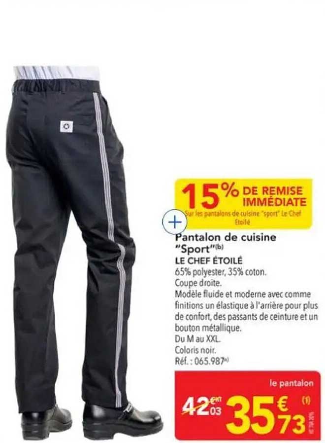 Pantalon de cuisine "Sport"(b) Le Chef Étoilé