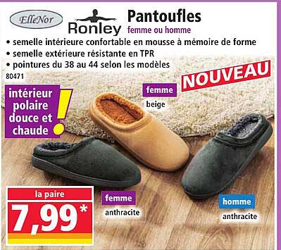 Pantoufles femme ou homme
