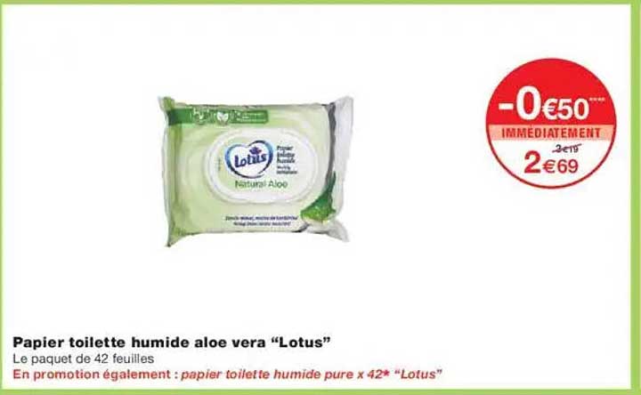Papier toilette humide aloe vera “Lotus”