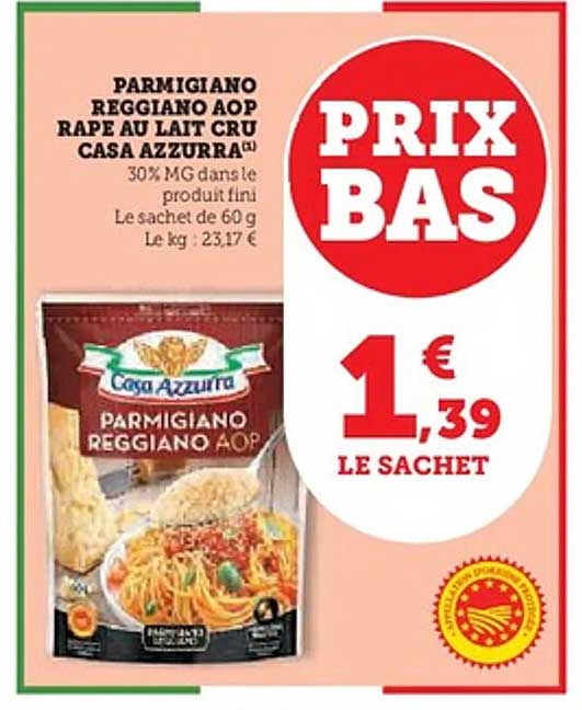 PARMIGIANO REGGIANO AOP RAPE AU LAIT CRU CASA AZZURRA