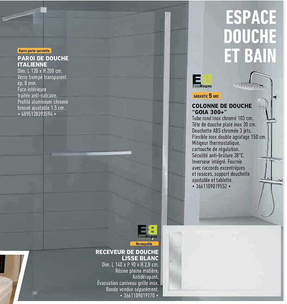 PAROI DE DOUCHE ITALIENNE