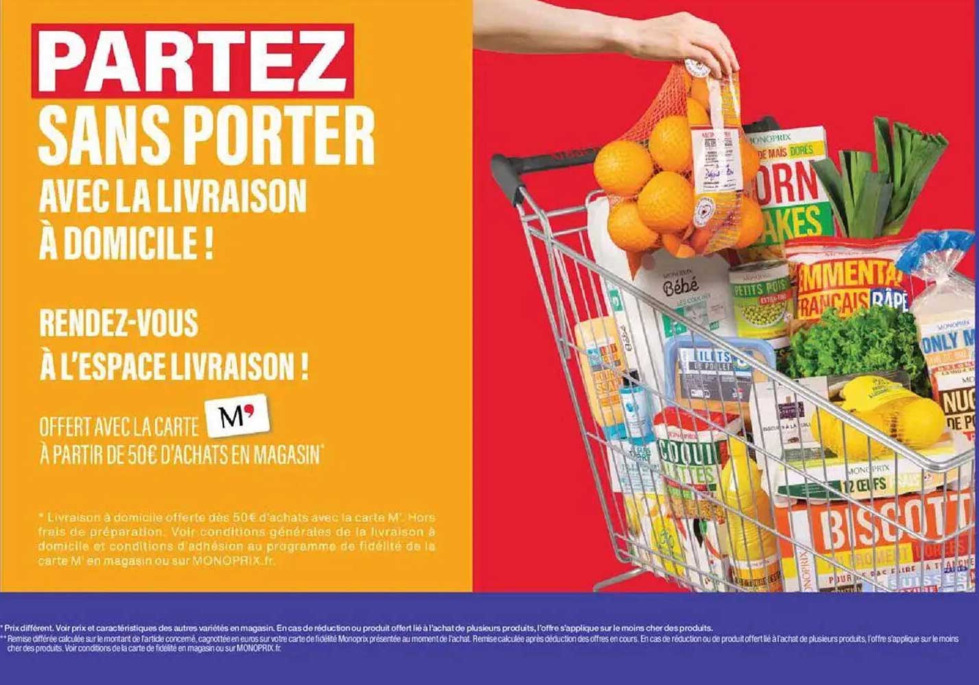 PARTEZ SANS PORTER AVEC LA LIVRAISON À DOMICILE !