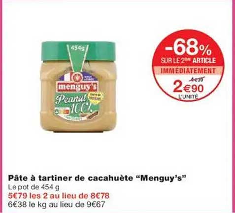 Pâte à tartiner de cacahuète "Menguy's"