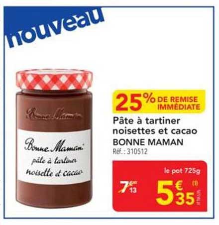 Pâte à tartiner noisettes et cacao