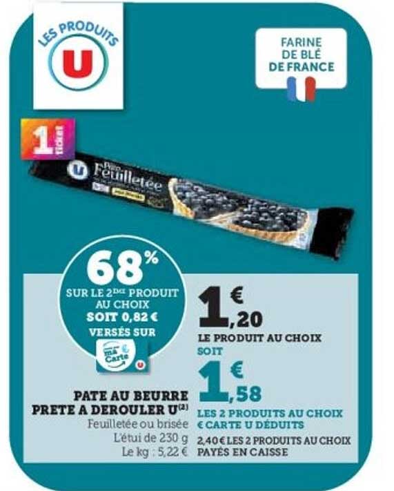 PATE AU BEURRE PRETE A DEROULER U