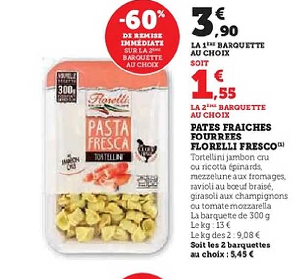 PÂTES FRAICHES FOURREES FLORELLI FRESCO