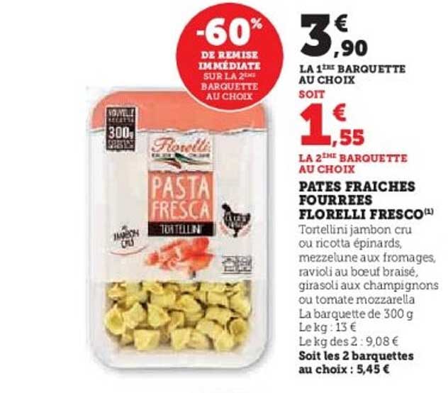 PÂTES FRAÎCHES FOURRÉES FLORELLI FRESCO
