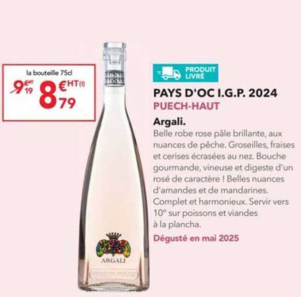 PAYS D'OC I.G.P. 2024 PUECH-HAUT