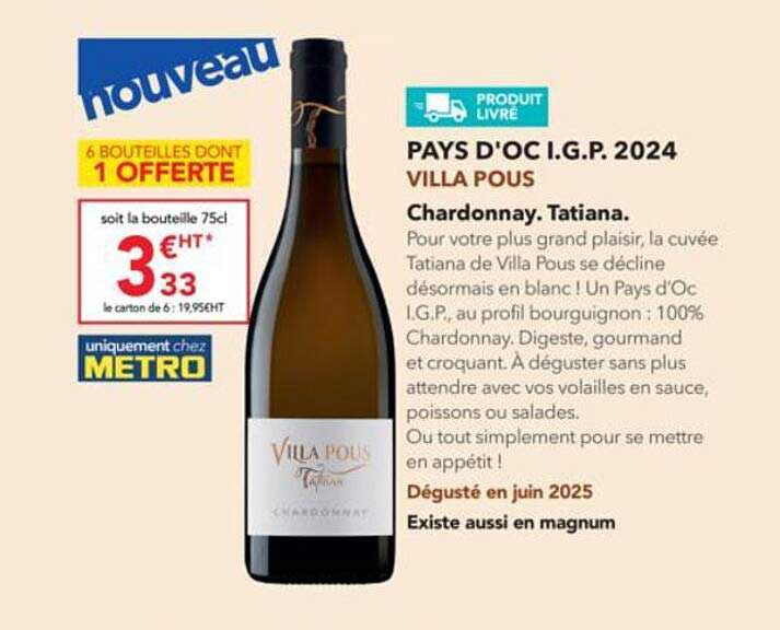 PAYS D'OC I.G.P. 2024 VILLA POUS