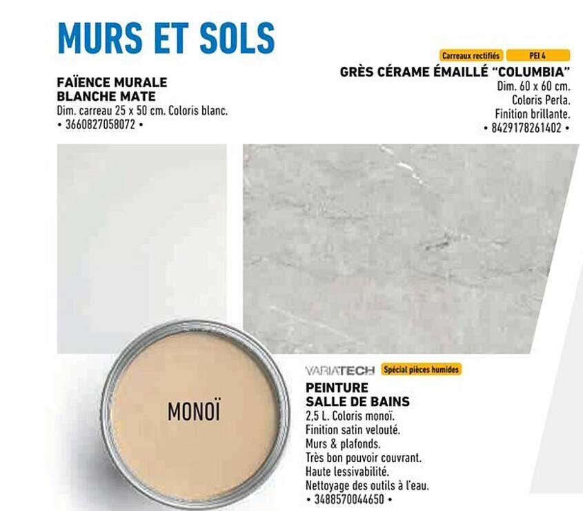Peinture Salle de Bains MONOÏ 2,5 L