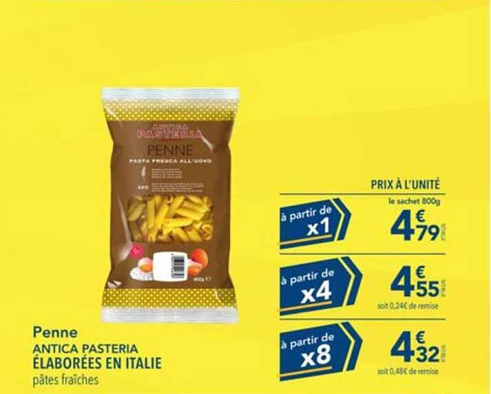 Penne Antica Pasteria élaborées en Italie