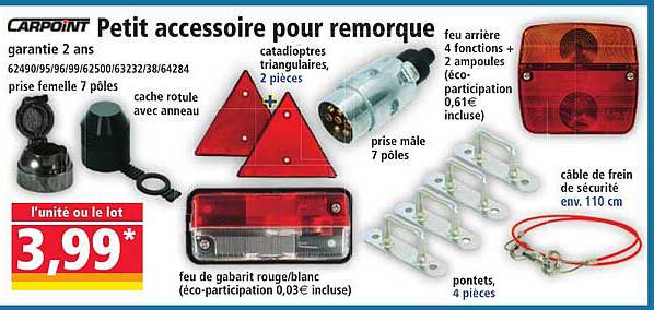Petit accessoire pour remorque