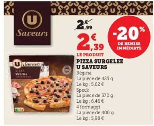 PIZZA SURGELÉE U SAVEURS