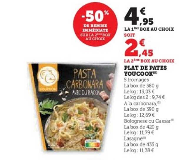 PLAT DE PATES YOUCOOK