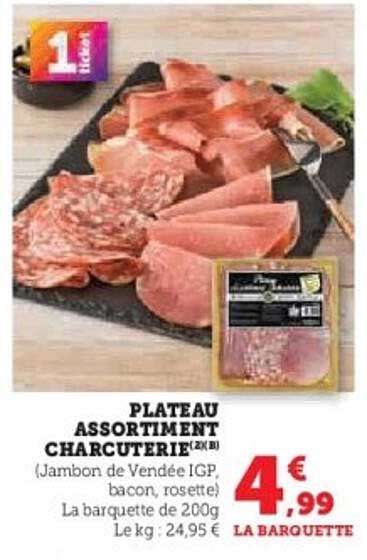 PLATEAU ASSORTIMENT CHARCUTERIE(2X8)