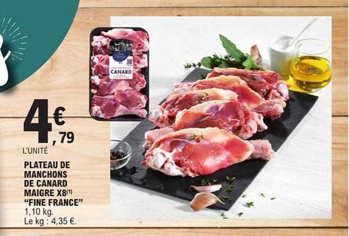 PLATEAU DE MANCHONS DE CANARD MAIGRE X8(1) "FINE FRANCE"