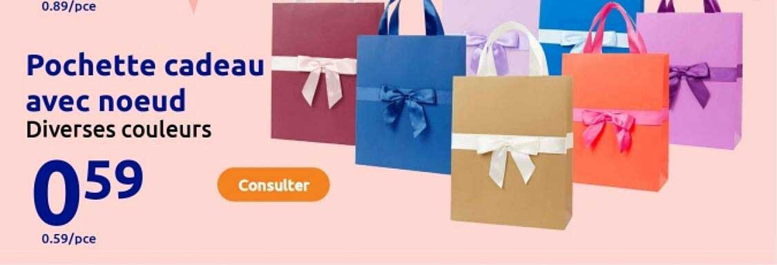 Pochette cadeau avec noeud
