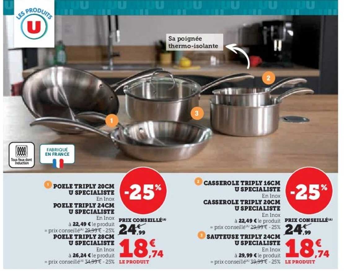 POÊLE TRIPLY 20CM U SPECIALISTE -25%