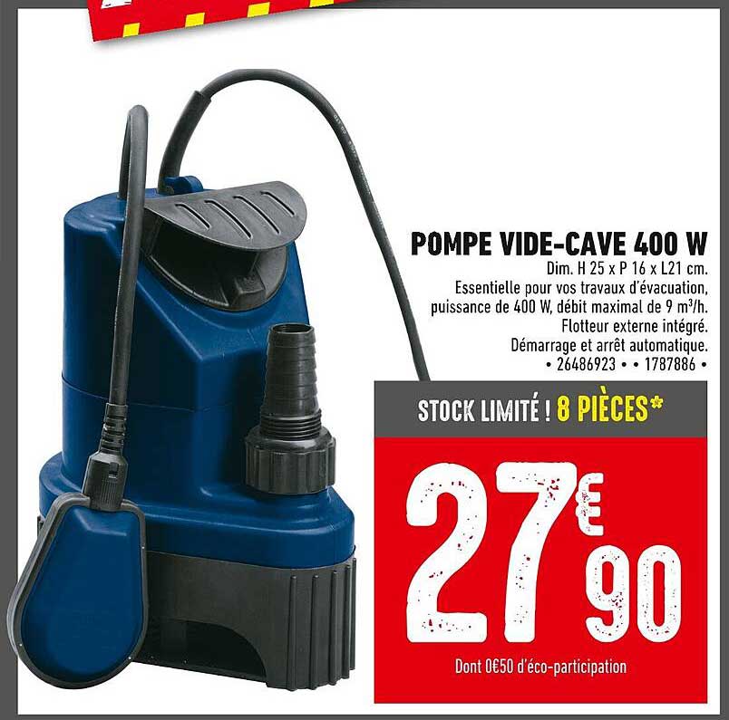 POMPE VIDE-CAVE 400 W