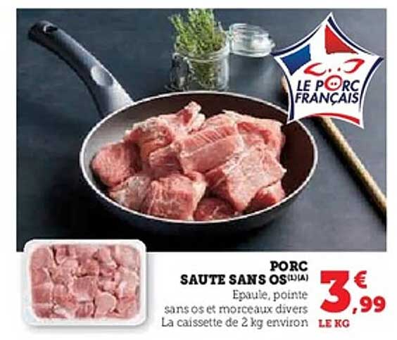 PORC SAUTE SANS OS