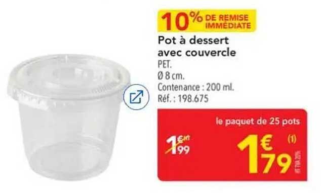 Pot à dessert avec couvercle