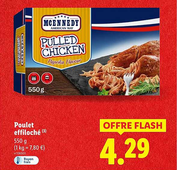 Poulet effiloché