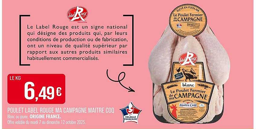 POULET LABEL ROUGE MA CAMPAGNE MAITRE COO