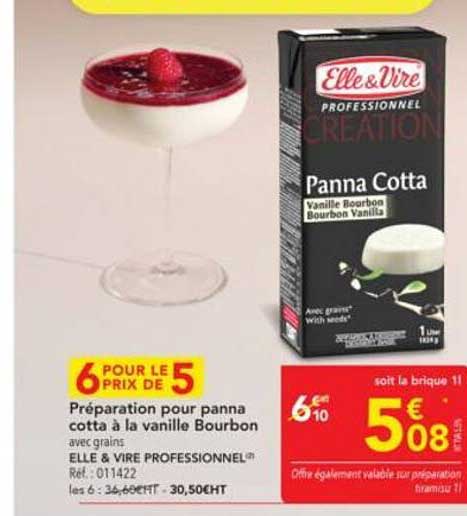 Préparation pour panna cotta à la vanille Bourbon