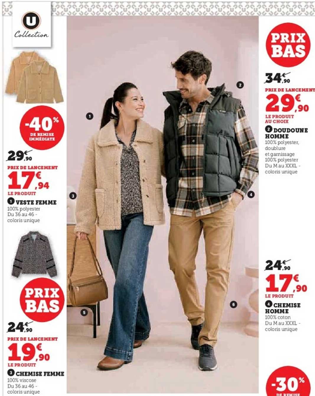 Promotion sur les vêtements femme et homme