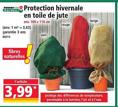 Protection hivernale en toile de jute