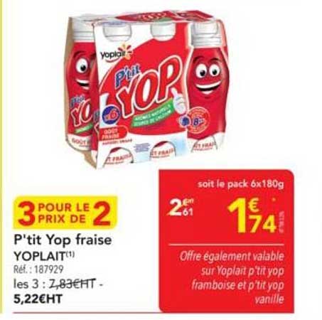 P'tit Yop fraise YOPLAIT