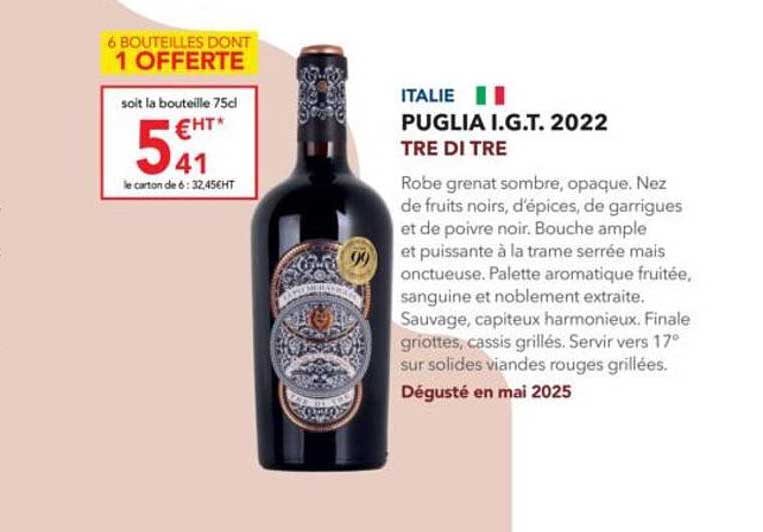 PUGLIA I.G.T. 2022 TRE DI TRE