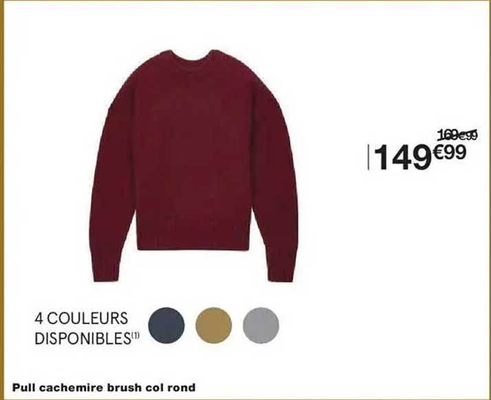 Pull cachemire brush col rond