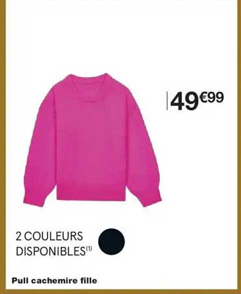Pull cachemire fille