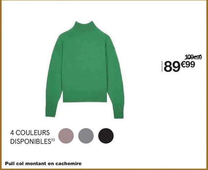 Pull col montant en cachemire