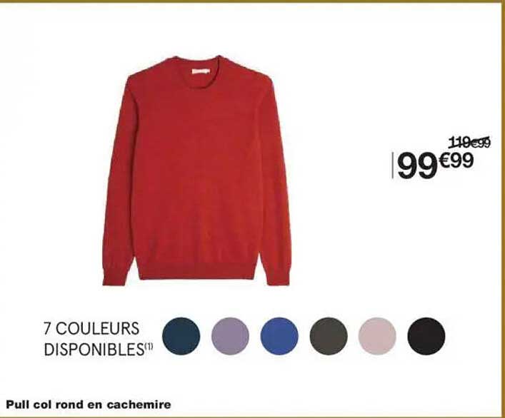 Pull col rond en cachemire