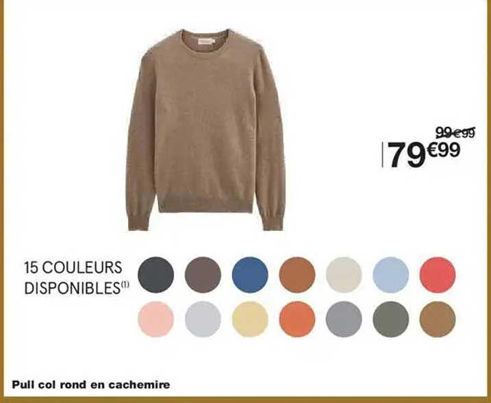 Pull col rond en cachemire