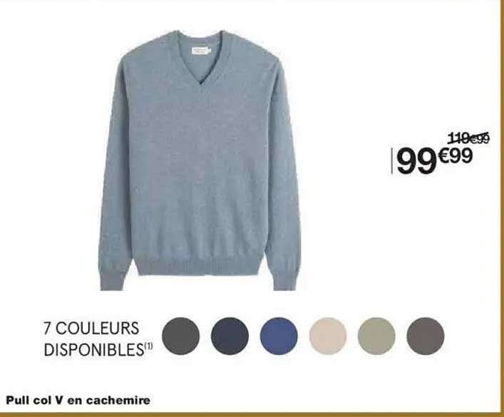 Pull col V en cachemire