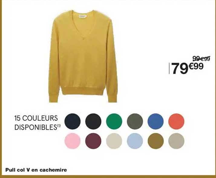 Pull col V en cachemire