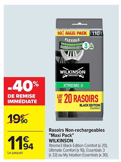 Rasoirs Non-rechargeables "Maxi Pack" WILKINSON