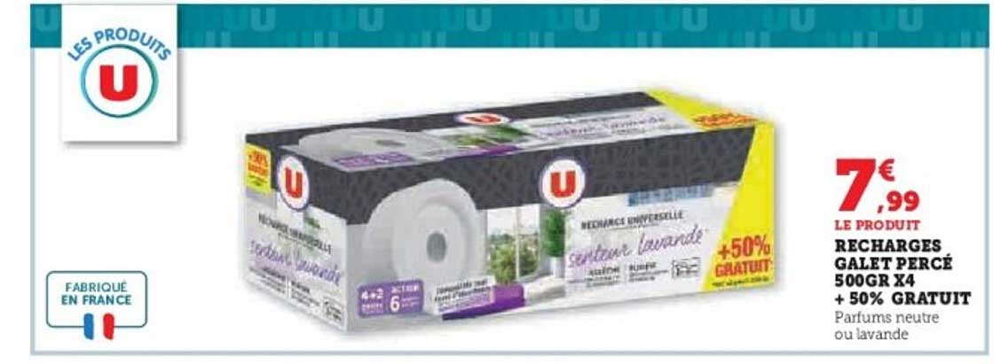 RECHARGES GALET PERCÉ 500GR X4 + 50% GRATUIT