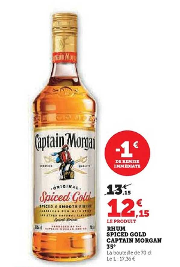 RHUM SPICED GOLD CAPTAIN MORGAN 35°