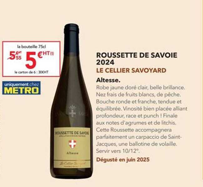 ROUSSETTE DE SAVOIE 2024 LE CELLER SAVOYARD