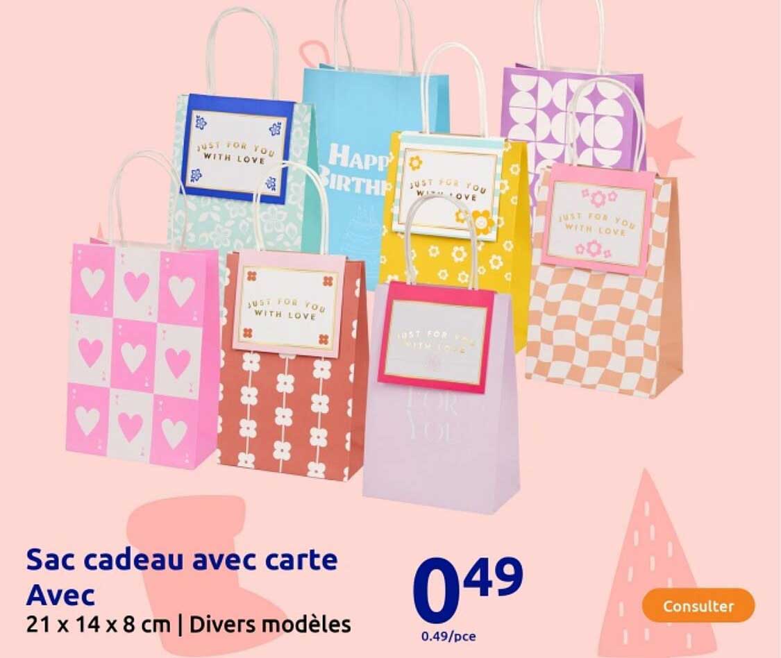 Sac cadeau avec carte