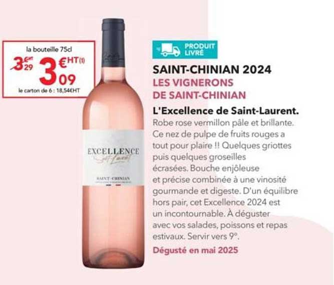 SAINT-CHINIAN 2024 LES VIGNERONS DE SAINT-CHINIAN