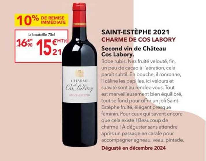 SAINT-ESTÈPHE 2021 CHARME DE COS LABORY