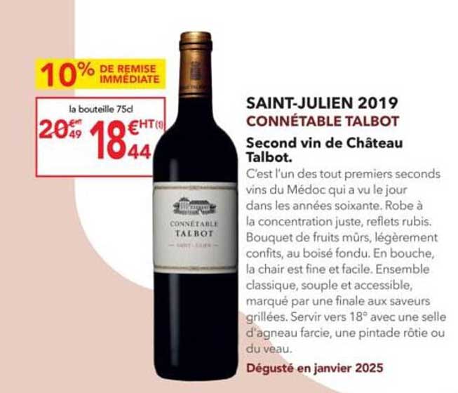 SAINT-JULIEN 2019 CONNÉTABLE TALBOT