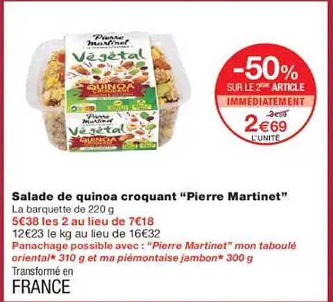Salade de quinoa croquant “Pierre Martinet”