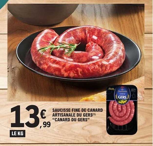 SAUCISSE FINE DE CANARD ARTISANALE DU GERS "CANARD DU GERS"